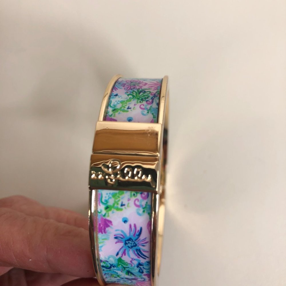 Lilly Pulitizer Bangle Bracelet Photodome Madevilla Baby Magnetic Valentine Gift - Picture 8 of 12